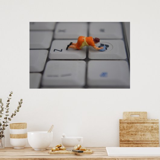 Windows reinigen poster (Küche)