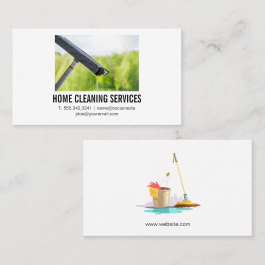 Windows reinigen visitenkarte (Vorne/Hinten)