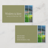Windows Replacement Installer Company Visitenkarte (Vorne/Hinten)