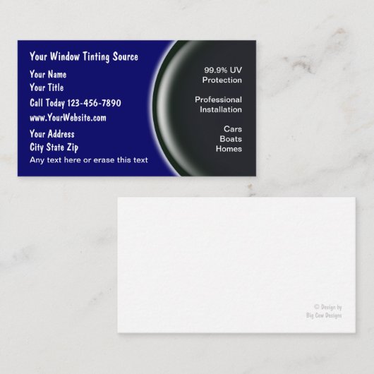 Windows Tinting Business Cards Visitenkarte (Vorne/Hinten)