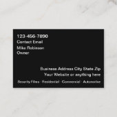 Windows Tinting Solar Film Business Cards Visitenkarte (Rückseite)