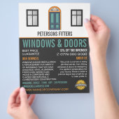 Windows & Türen, Fenster & Türen Fitter Company Flyer (Hand)