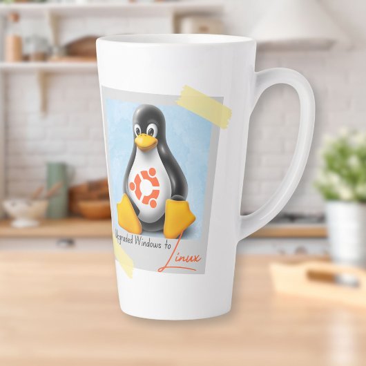 Windows Ubuntu Linux Tux aktualisiert Milchtasse