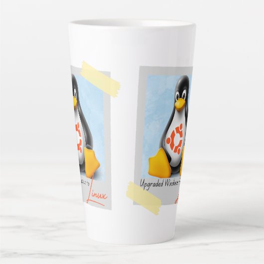 Windows Ubuntu Linux Tux aktualisiert Milchtasse (Vorderseite)