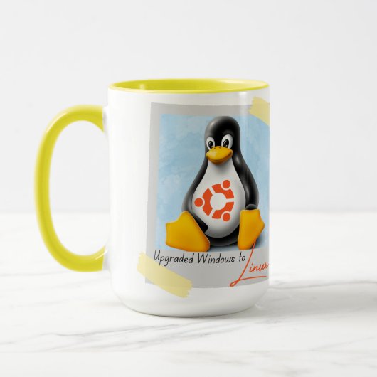 Windows Ubuntu Linux Tux aktualisiert Tasse (Links)