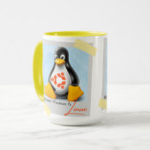 Windows Ubuntu Linux Tux aktualisiert Tasse (Vorderseite Links)