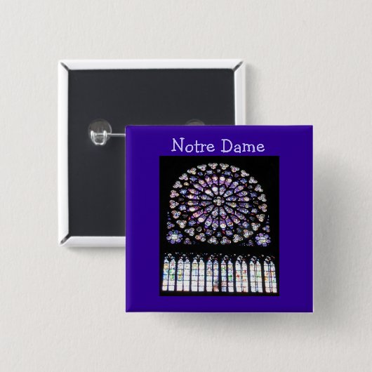 Windows von Notre Dame Button (Vorne & Hinten)