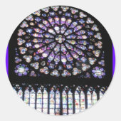 Windows von Notre Dame Runder Aufkleber (Vorderseite)