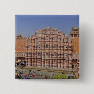 Windpalast (Hawa Mahal), Jaipur, Indien, Button