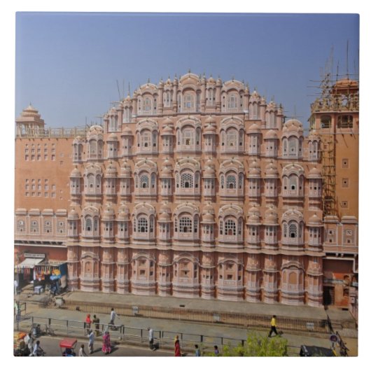 Windpalast (Hawa Mahal), Jaipur, Indien, Fliese (Vorderseite)