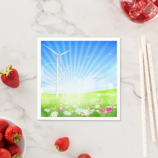 Windpark Papier Napkins Serviette (Beispiel)