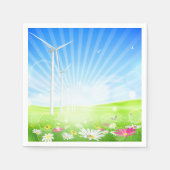 Windpark Papier Napkins Serviette (Vorderseite)