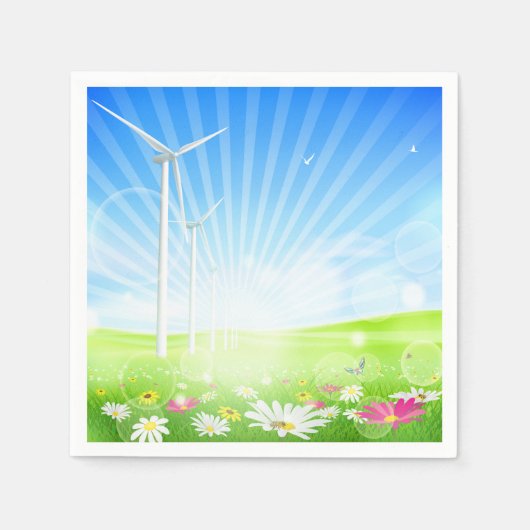 Windpark Papier Napkins Serviette (Vorderseite)