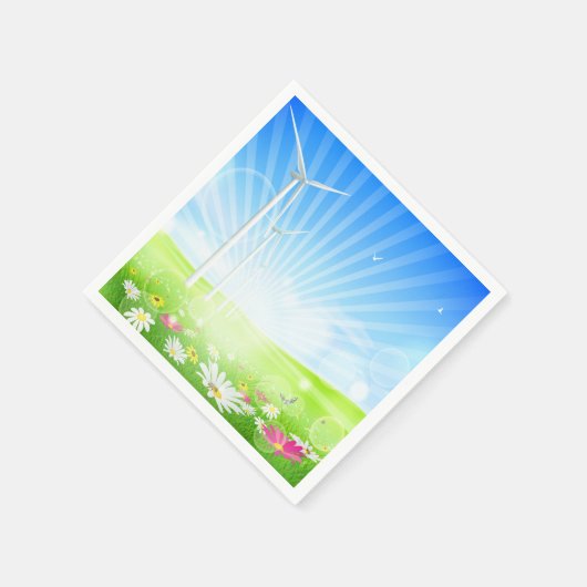Windpark Papier Napkins Serviette (Ecke)