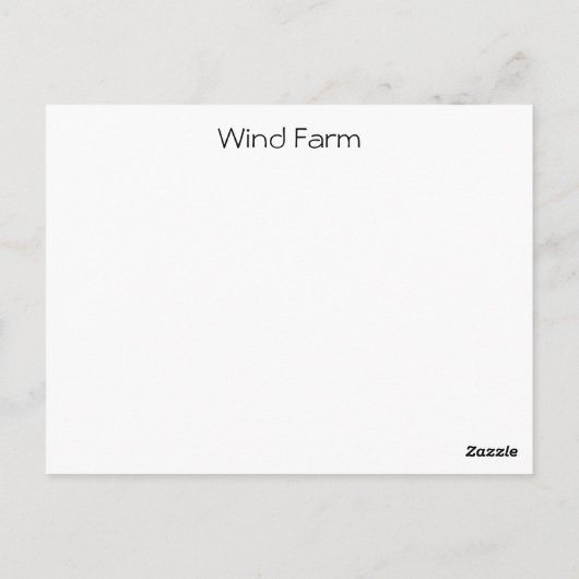 Windpark Postkarte (Rückseite)