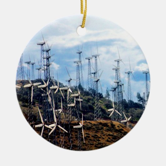 Windpark Power 3 Mojave Tehachapi Keramikornament (Vorne)