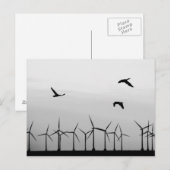 Windpark und Vögel Postkarte (Vorne/Hinten)