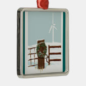 Windpark-Weihnachtsverzierung Silbernes Ornament (Rechts)