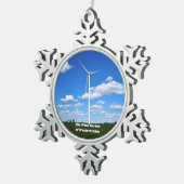 Windparks von Ohio Weihnachtsschmuck Schneeflocken Zinn-Ornament (Rechts)