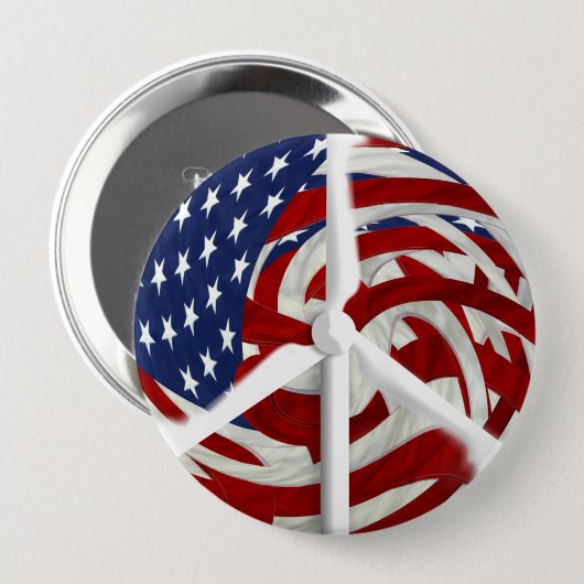 Windpeace Knopf, 4" Button (Vorne & Hinten)