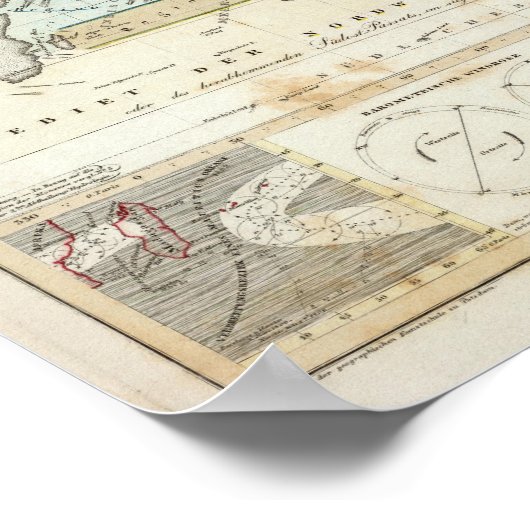 Windplan der Erde Poster (Ecke)