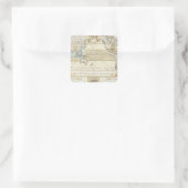 Windplan der Erde Quadratischer Aufkleber (Tasche)