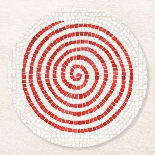 WINDRAD-MOSAIK Runde Papieruntersetzer Runder Pappuntersetzer
