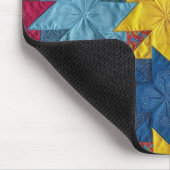 Windrad-Patchwork-Quilt-Muster Mousepad (Ecke)