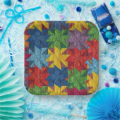 Windrad-Patchwork-Quilt-Muster Pappteller (Party)