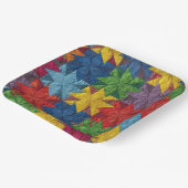 Windrad-Patchwork-Quilt-Muster Pappteller (Gewinkelt)