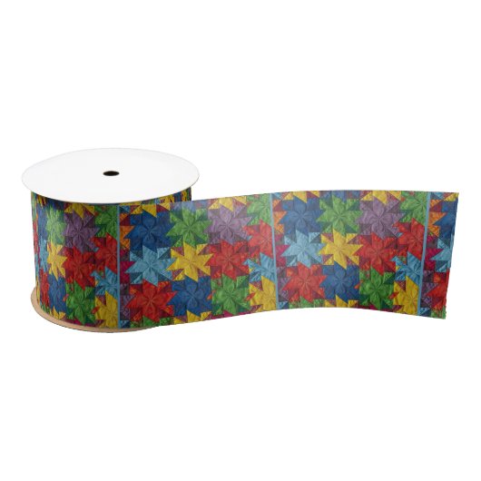 Windrad-Patchwork-Quilt-Muster Satinband (Spule)