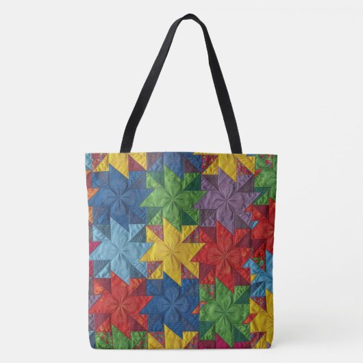 Windrad-Patchwork-Quilt-Muster Tasche (Vorderseite)