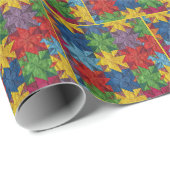 Windrad-Patchwork-Quiltmuster Geschenkpapier (Rolleneckpunkt)