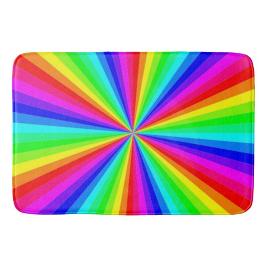 Windrad-Regenbogen Badematte (Vorderseite)