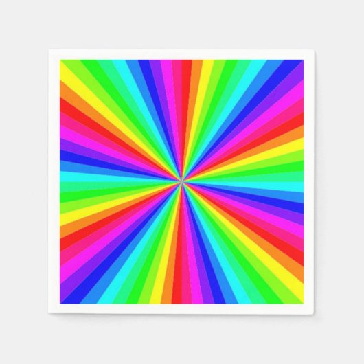 Windrad Regenbogen Serviette (Vorderseite)