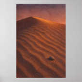 Windrippel bei Dämmerung Gouache Boho Kunstposter Poster (Vorne)