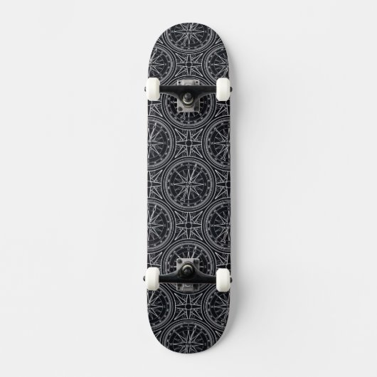 Windrose-Kompassmuster Skateboard (Vorderseite)