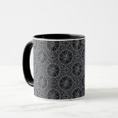 Windrose-Kompassmuster Tasse (Vorderseite Links)