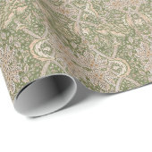 Windrush Olive Floral Vintage Geschenkpapier (Rolleneckpunkt)