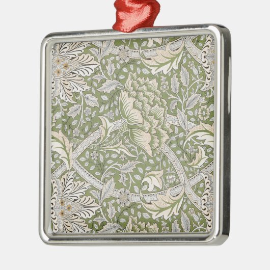 Windrush Pattern (von William Morris) Ornament Aus Metall (Links)