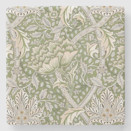 Windrush Pattern (von William Morris) Steinuntersetzer (Vorderseite)