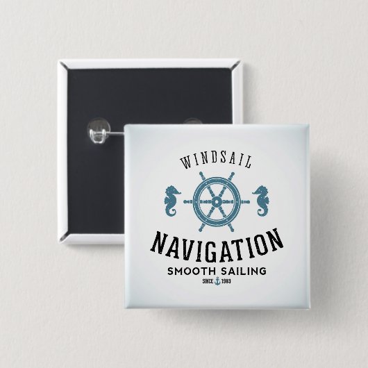 Windsail Navigations-Plakat Button (Vorne & Hinten)