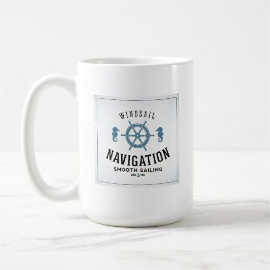 Windsail Navigations-Plakat Kaffeetasse (Links)