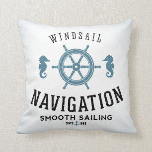 Windsail Navigations-Plakat Kissen