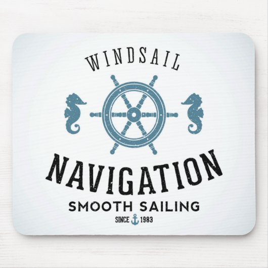 Windsail Navigations-Plakat Mousepad (Vorne)
