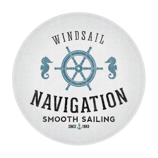 Windsail Navigations-Plakat Schneidebrett (Vorderseite)
