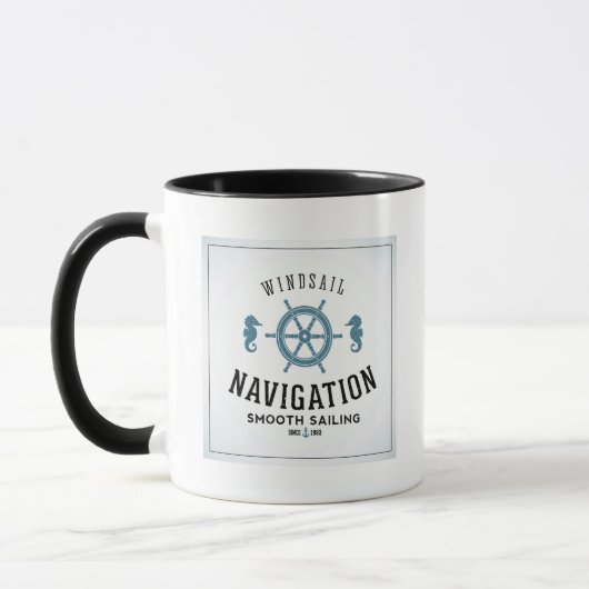 Windsail Navigations-Plakat Tasse (Links)