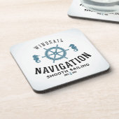 Windsail Navigations-Plakat Untersetzer (Linke Seite)
