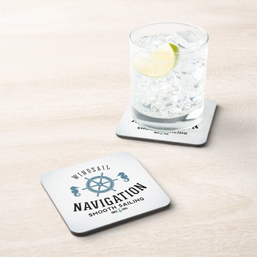 Windsail Navigations-Plakat Untersetzer (Rechte Seite)