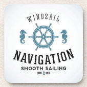 Windsail Navigations-Plakat Untersetzer (Vorderseite)